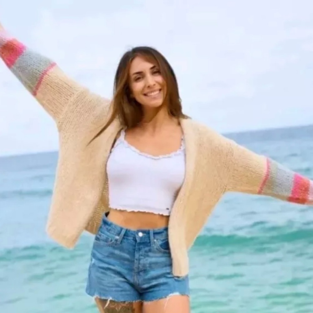 Beige Multicolor Women's Sweater